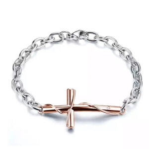 Unisex Intertwined Cross Bracelet