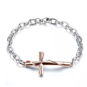 Unisex Intertwined Cross Bracelet