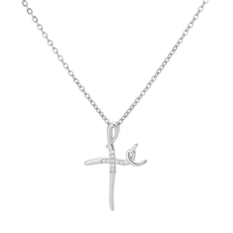 Wavy Cross Necklace