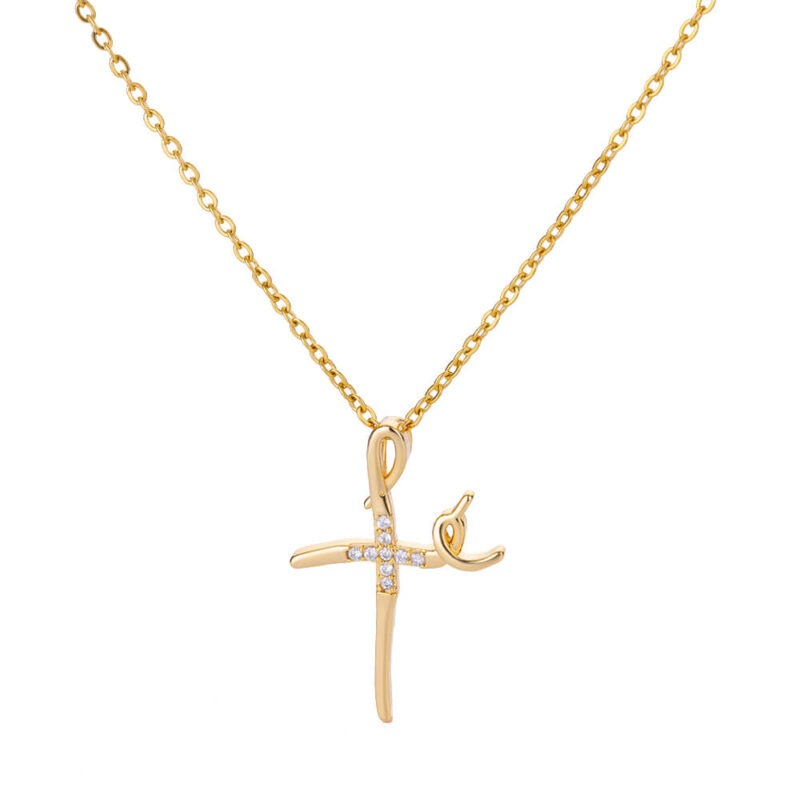 Wavy Cross Necklace - Image 2