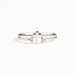 Women's Cross Ring with Two Sparkling Stones
